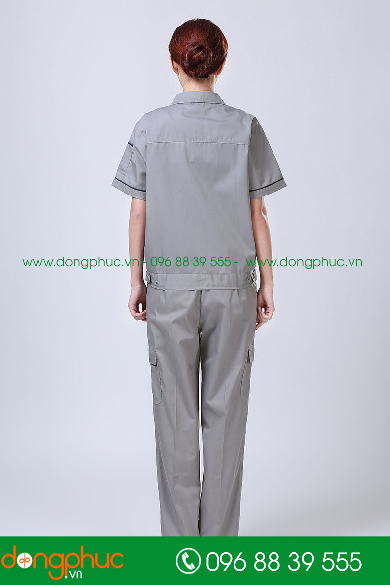 Mẫu bảo hộ màu ghi cộc tay